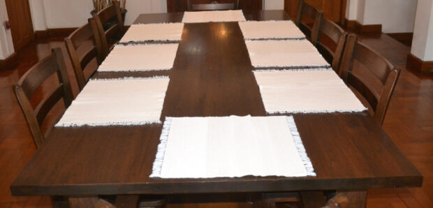 Handwoven white Placemat table decor