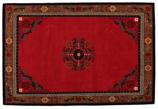 Handmade Nepali area rug made of wool and 100 knots per square inch. The piece you need for interior design home decor.